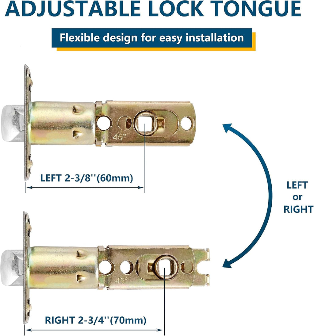 5 Pack Keyed Entry Lever Lock Handle Satin Nickel Finish K5311