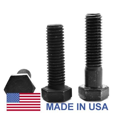 7/8 inch-14 x 4 1/2 inch Fine Thread Grade 5 Hex Cap Screw Black Oxide Pk 10 F54018