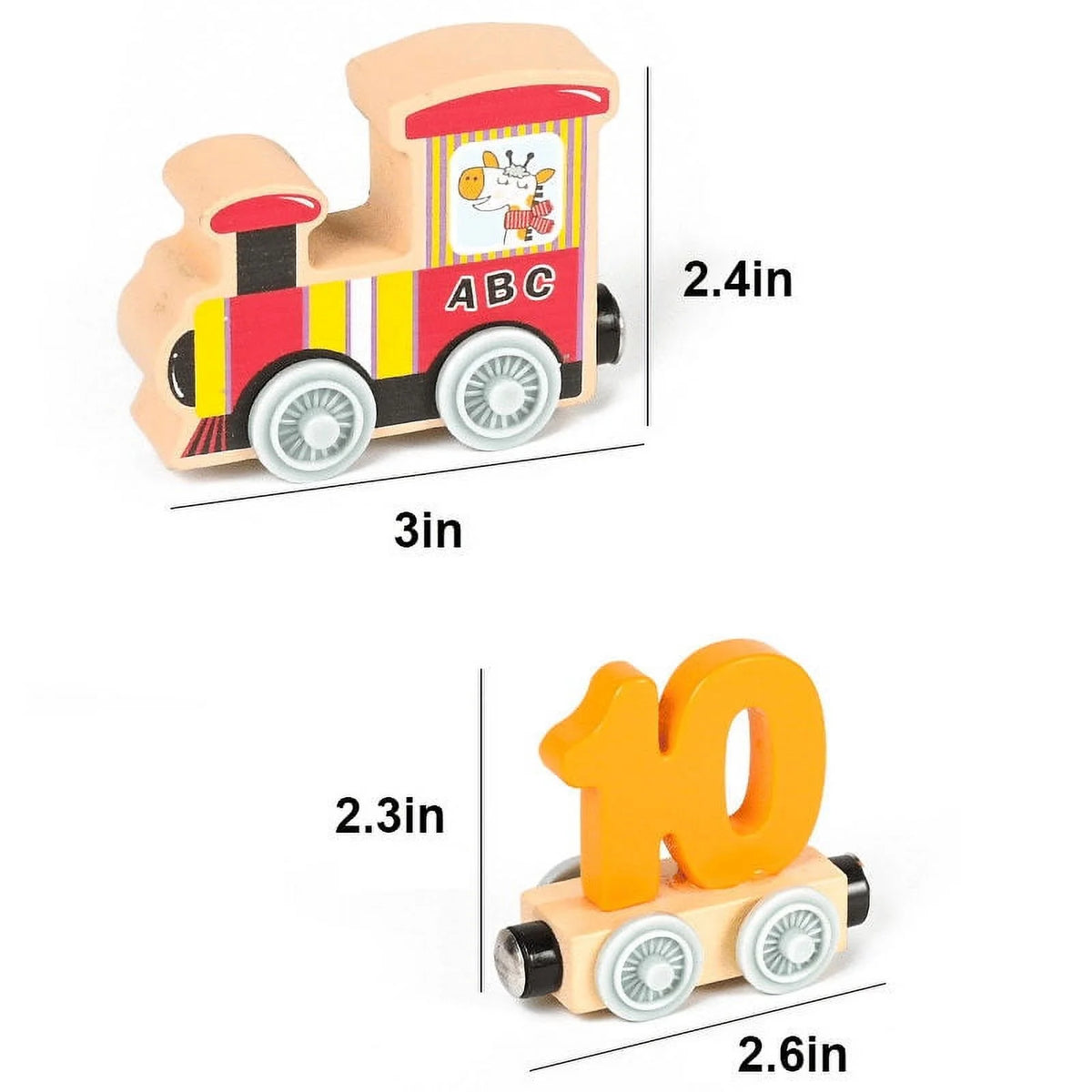 Wooden Magnetic Train Building Blocks Puzzle Toys U599644