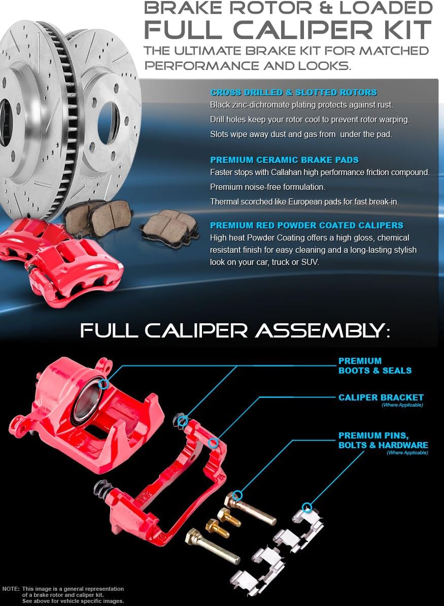 299.8 mm 5 Lug Brake Disc Rotors + Ceramic Brake Pads + Clips E102846