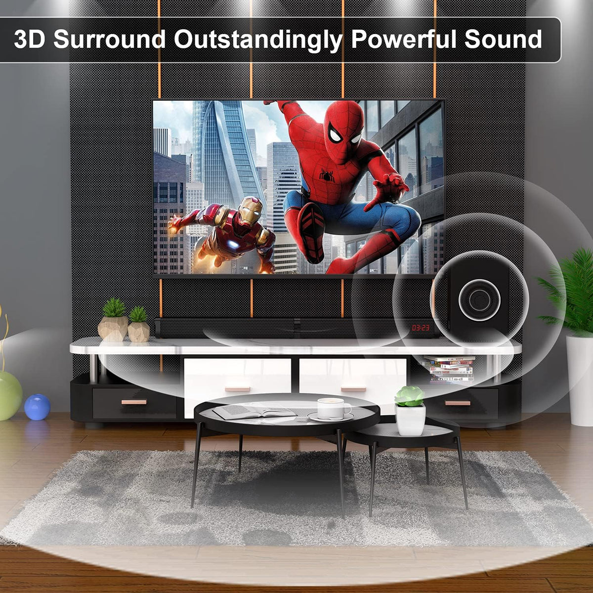 Sound Bars for TV with Subwoofer, 2.1 Channel W551