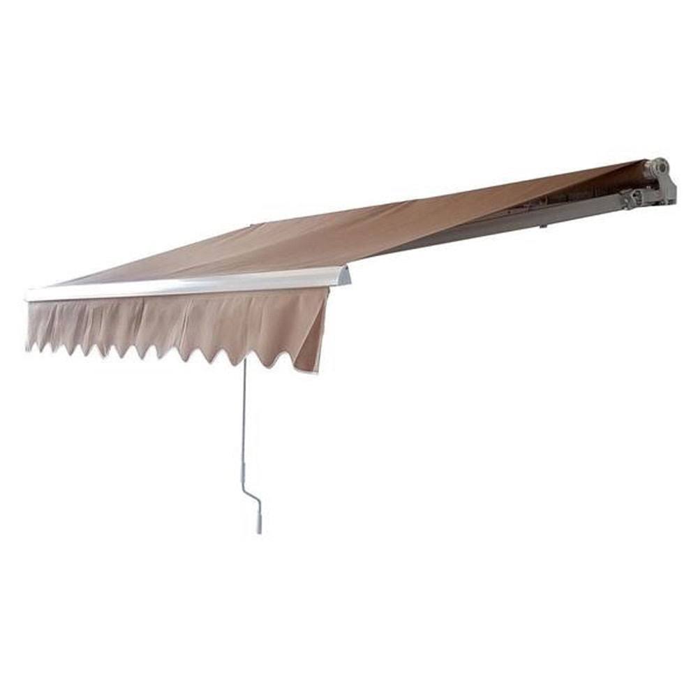 12x10 Feet Manual Retractable Patio Awning G869