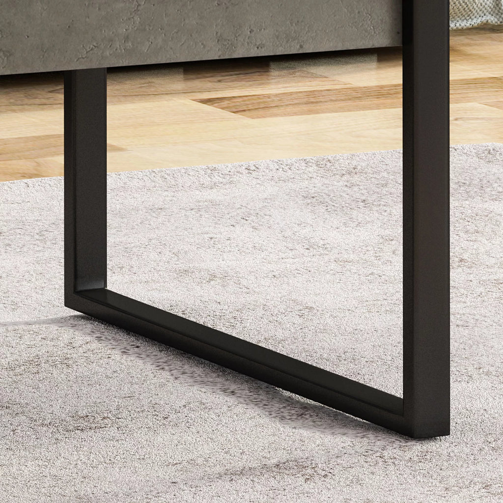 Black and Gray Hand Crafted Rectangular Coffee Table K6145