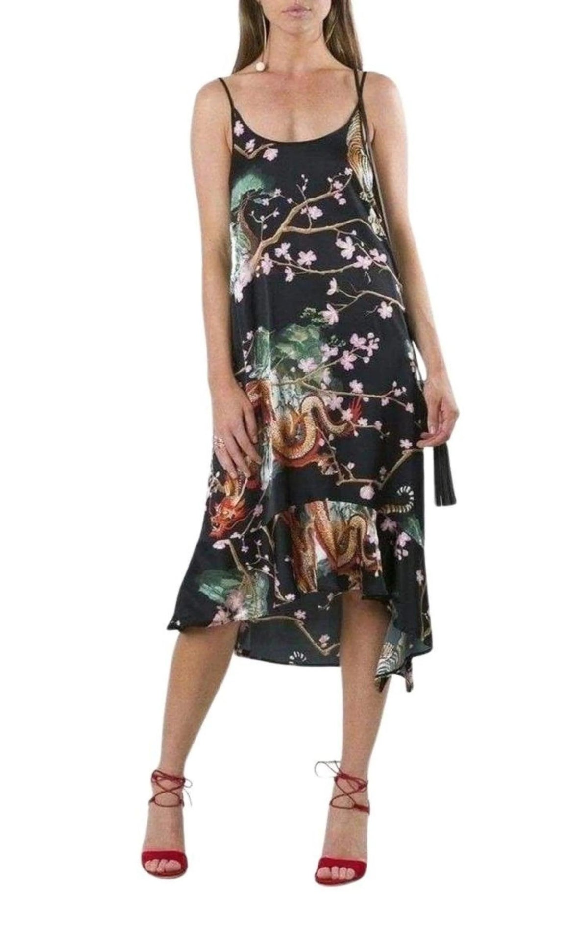 Asymmetric Printed Dress O1903