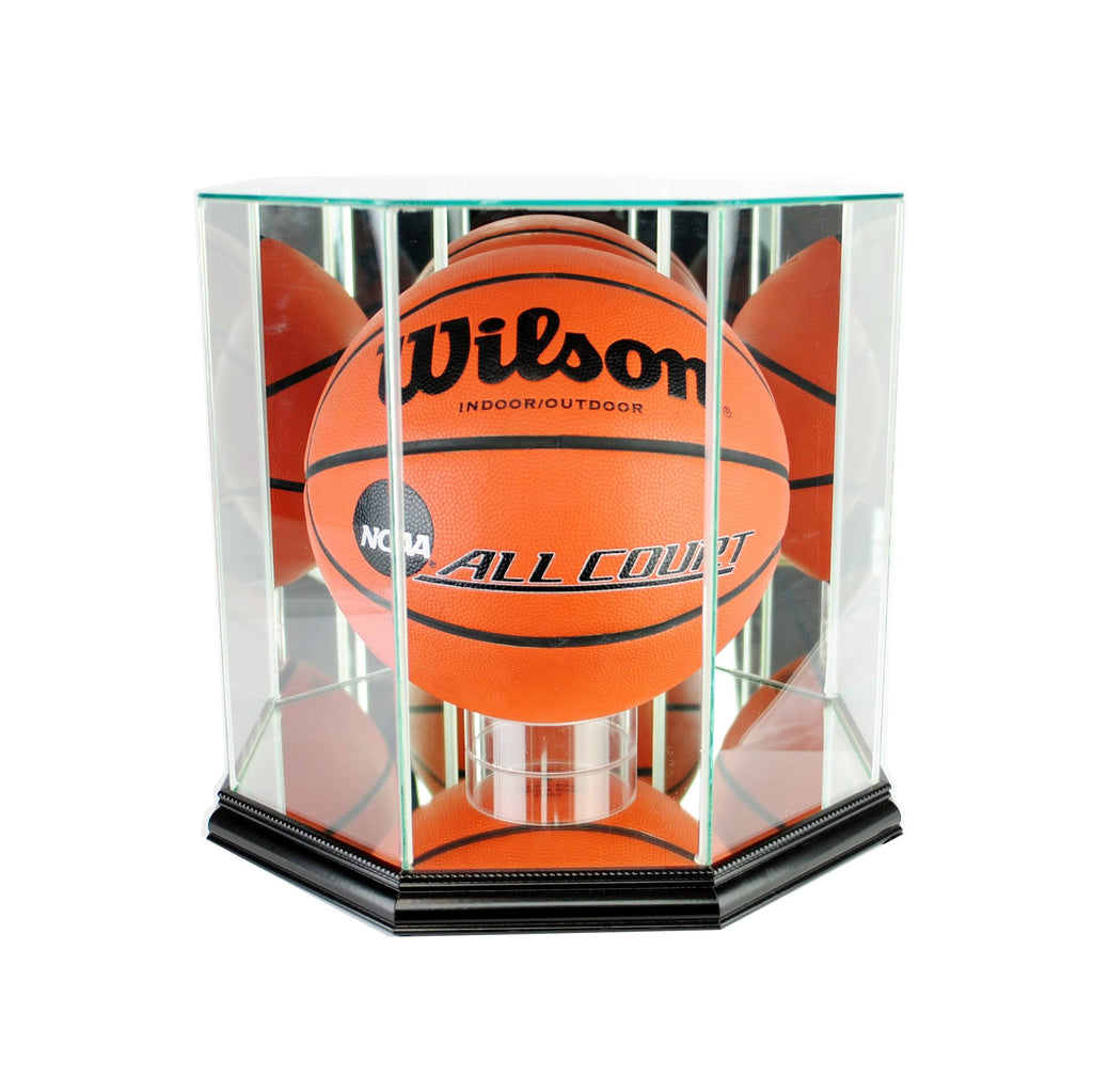 Black Octagon Basketball Display Case E586