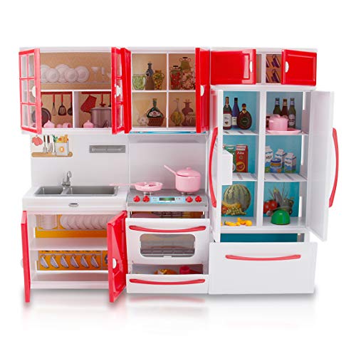 Red Mini Kitchen Toy Playset with Lights and Sounds K95539