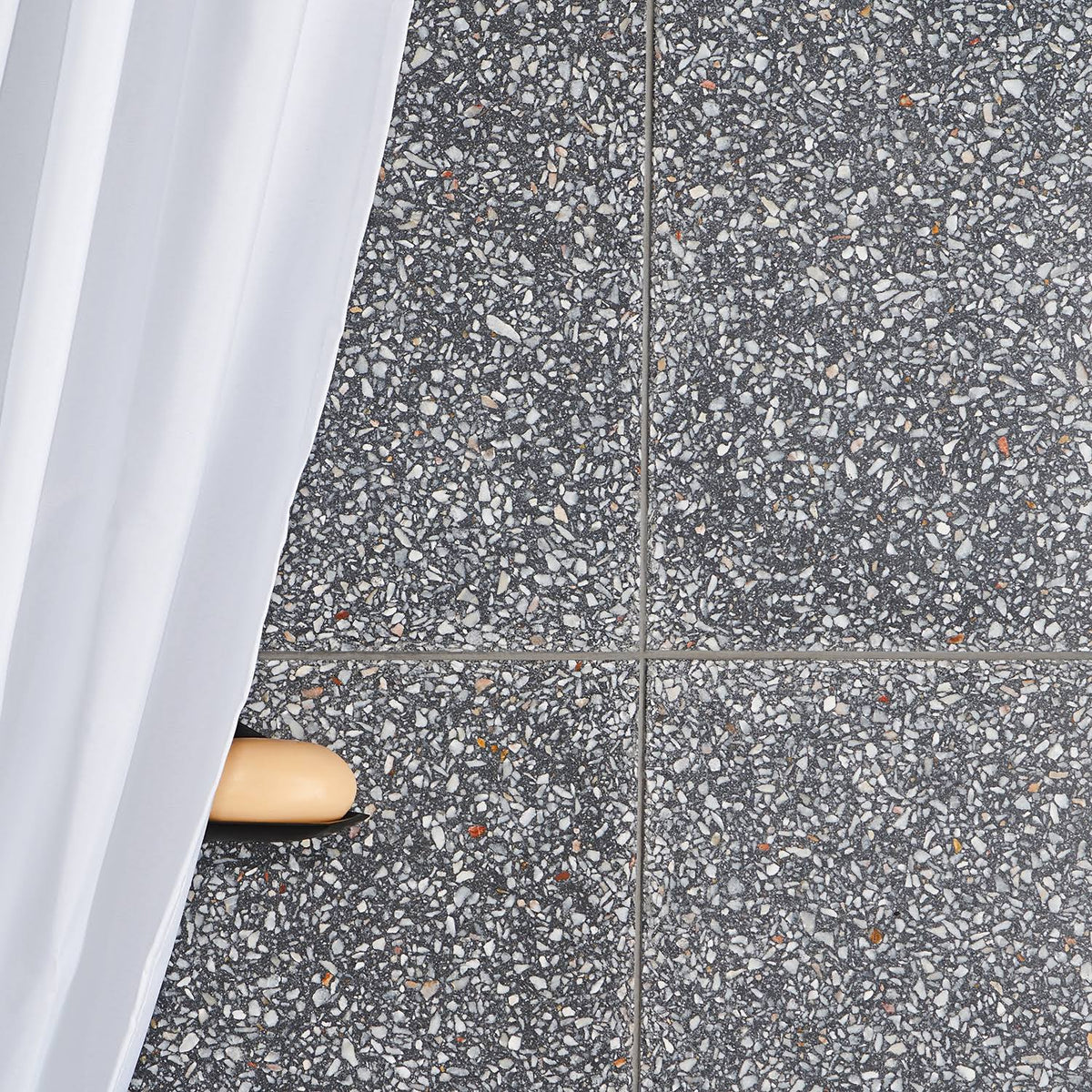 Gray 16 in. x 16 in. Polished Cement Square Floor and Wall Tile V53154