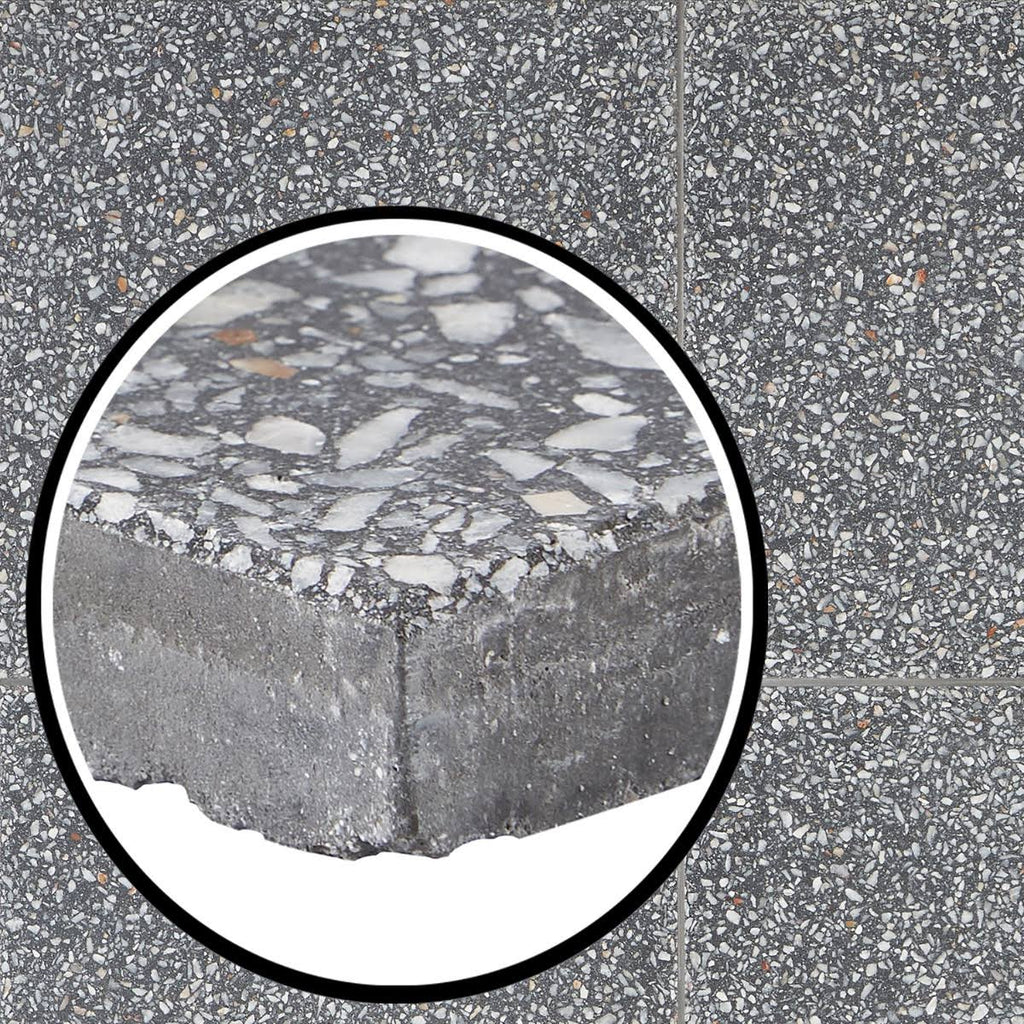 Gray 16 in. x 16 in. Polished Cement Square Floor and Wall Tile V53154