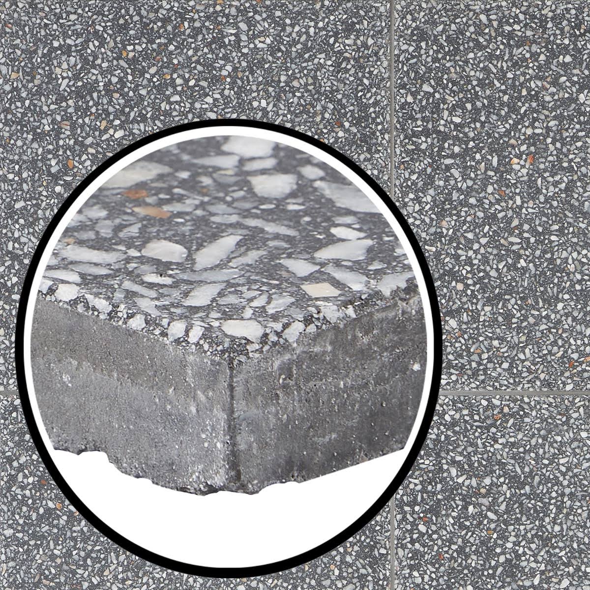 Gray 16 in. x 16 in. Polished Cement Square Floor and Wall Tile V53154