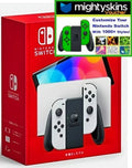 Nintendo Switch OLED White Joy-Con Console & Controller Skin Voucher Bundle I72474