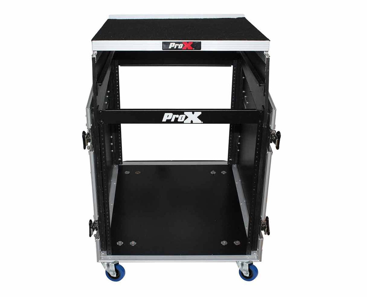 2U Rack 13U Top Mixer DJ Combo Flight Case with Laptop Shelf J106