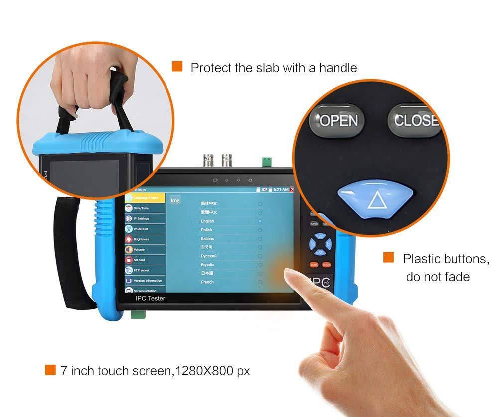 7 inch IPS Touch Screen IP Camera Tester CCTV CVBS Analog Tester with WiFi C3582