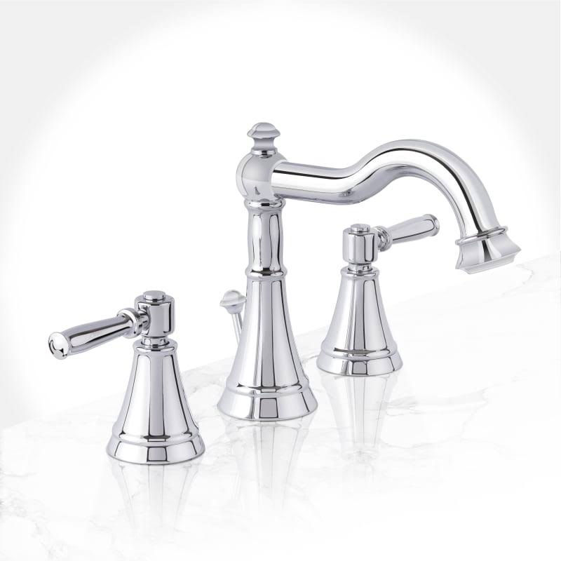 Polished Chrome Widespread Bathroom Faucet A64256