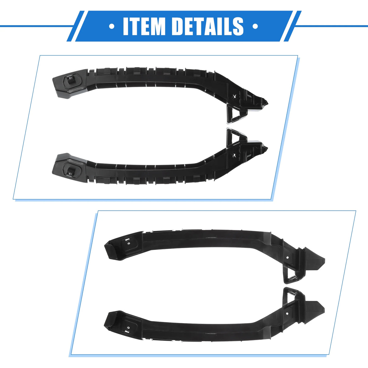 1 Pair Car Front Left Right Bumper Mounting Holder Bracket Black G568