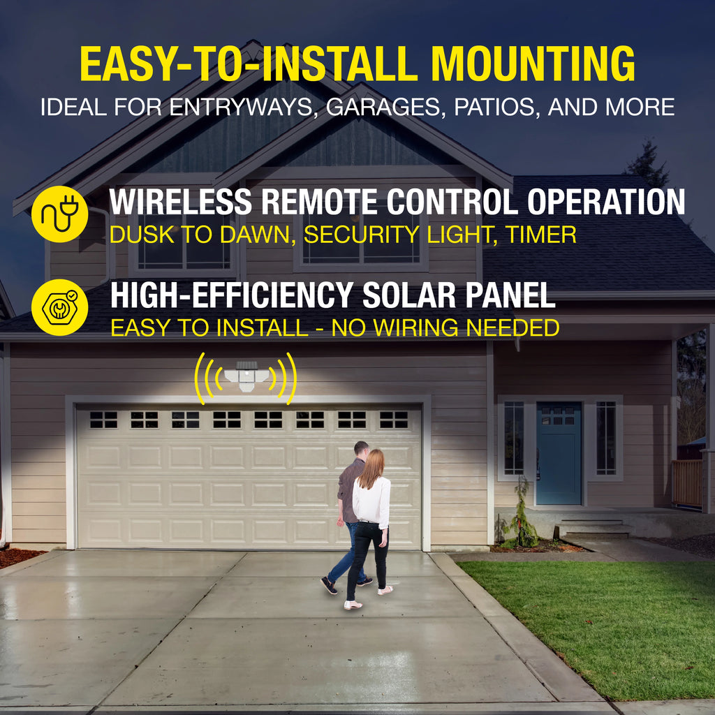 Adjustable Solar Motion LED Security Light 2-Pack O640992