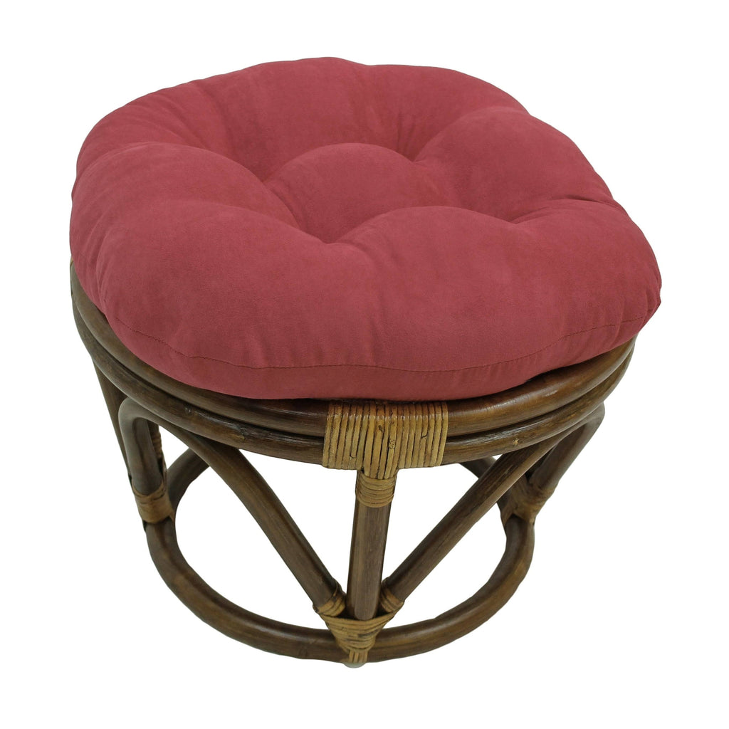Red Wine Microsuede Papasan Footstool W615222