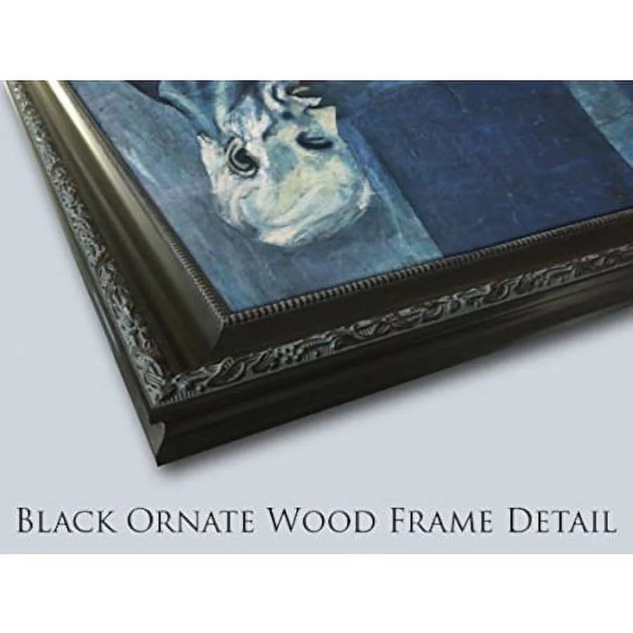 Black Ornate Wood Framed Art Print A681656