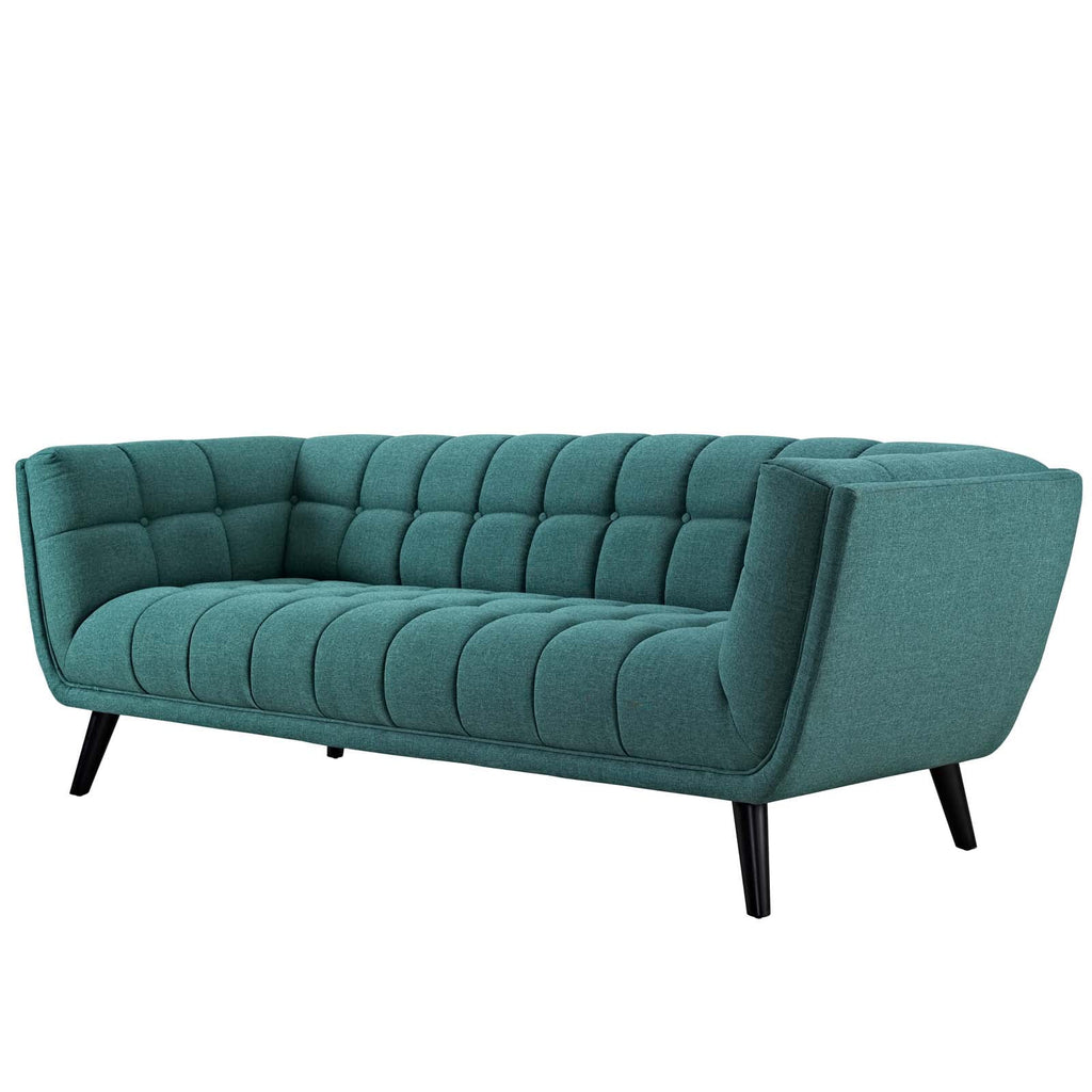 Fabric Aqua Blue Armchair and Sofa Set U457