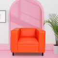 Faux Leather Sofa Chair with Solid Wood Frame Y887413
