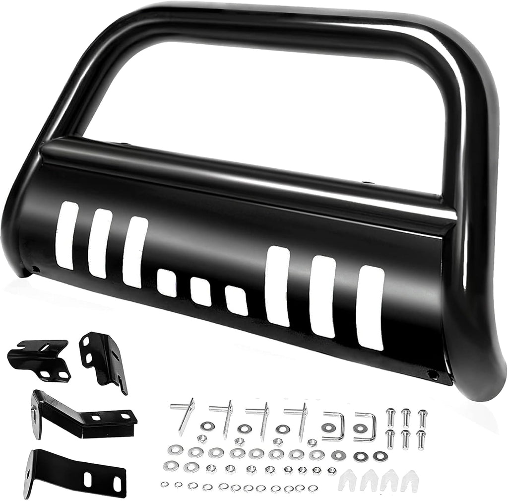 Stainless Chrome Bull Bar with Skid Plate P5653