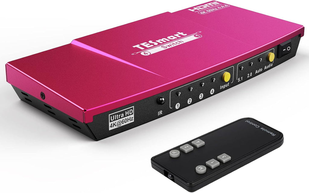 4 Port HDMI Switch 4K@60Hz, Optical Audio Out, Pack of 2 O571476