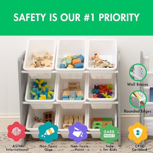 12-Bin Toy Organizer with Chalkboard L5682
