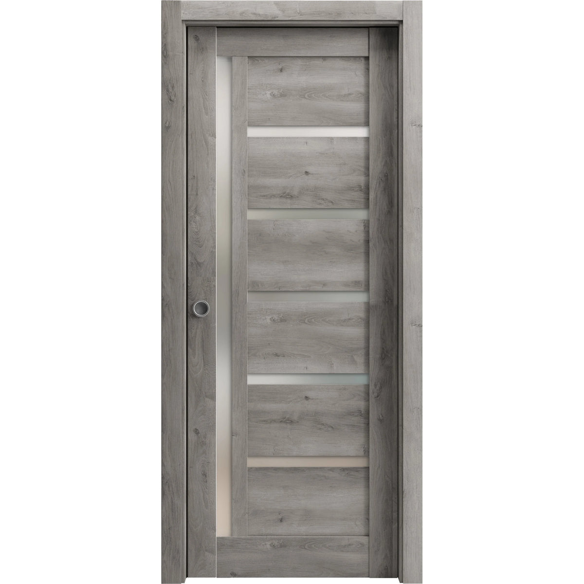 Sliding French Pocket Door with Frosted Glass B352
