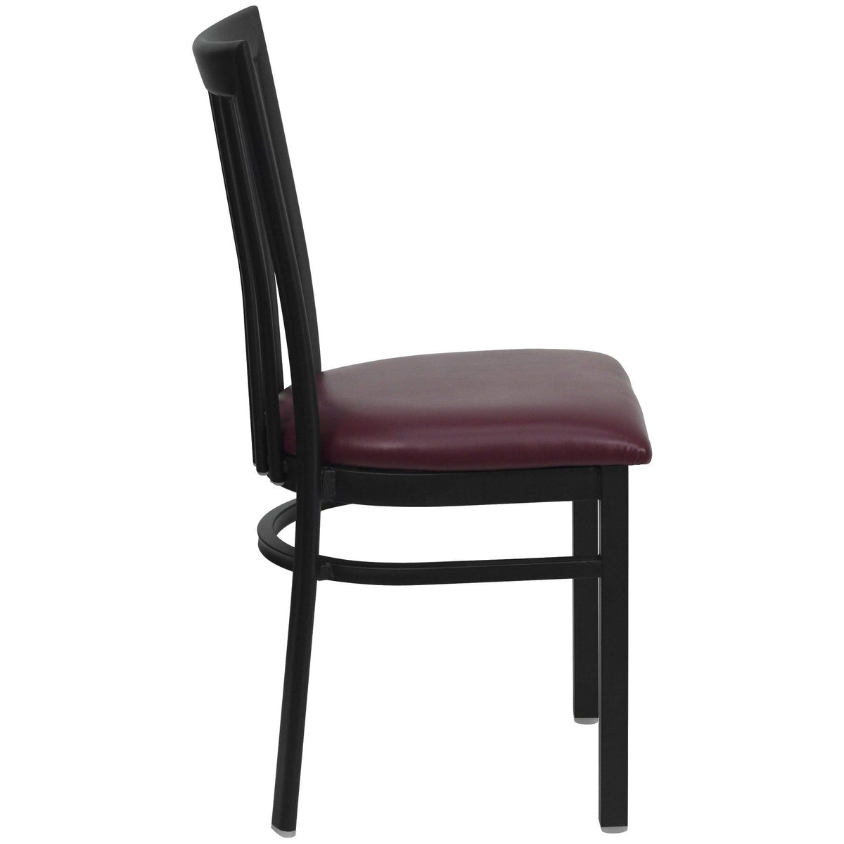 Black Metal Restaurant Chair with Vinyl Seat M25126