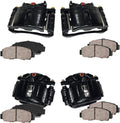Black Calipers + Ceramic Brake Pads + Hardware Kit T76614