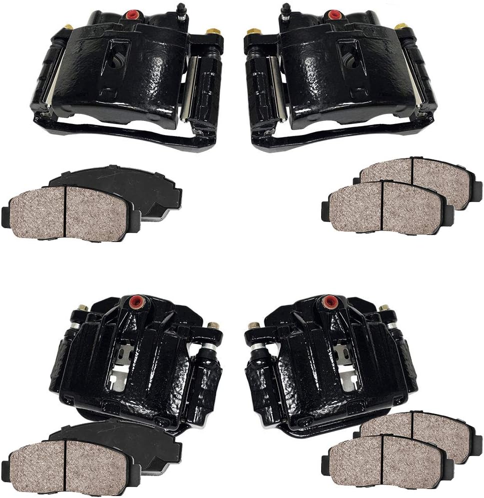 Black Calipers + Ceramic Brake Pads + Hardware Kit T76614