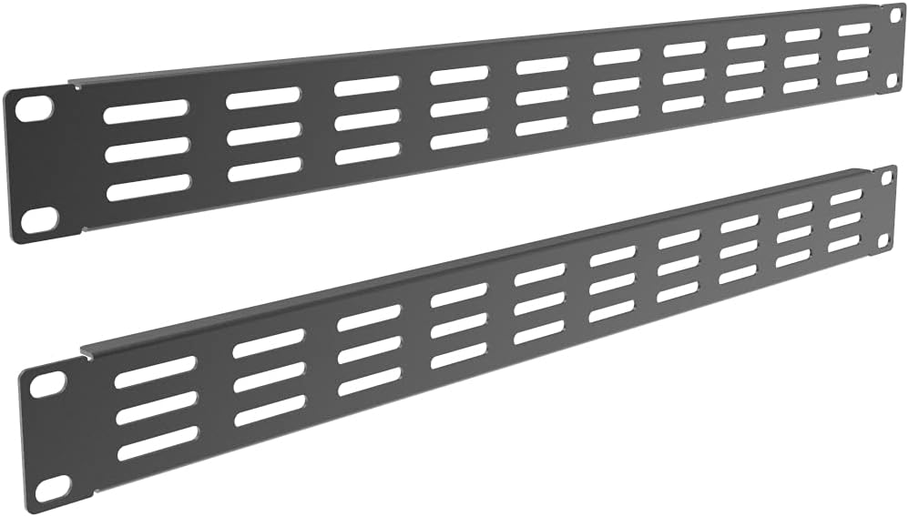 10 Pack 1U Horizontal Rack Mount Cable Management Panel with Cable Entry Brush M394117