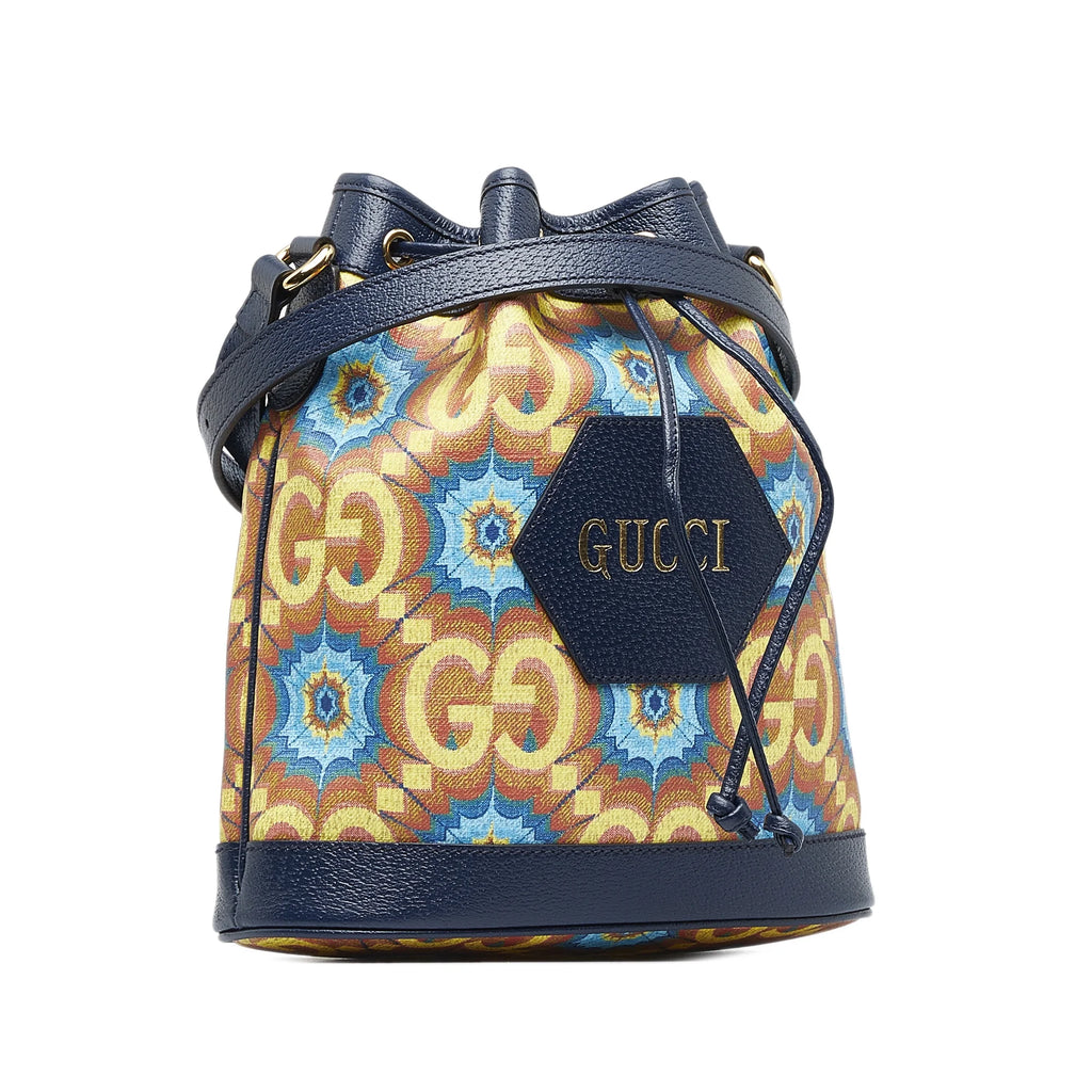 Blue Coated Canvas Bucket Bag R927478
