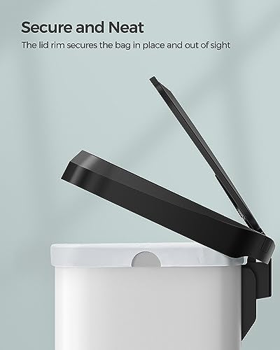 Stainless Steel Kitchen Trash Can with Step-on Pedal D45663