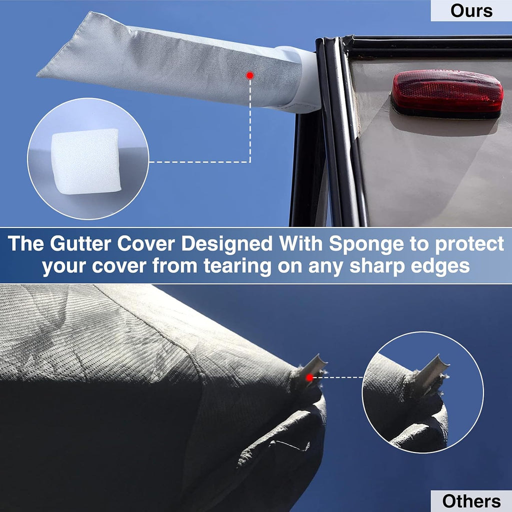 Waterproof 500D Travel Trailer Cover with 4 Tire Covers U789