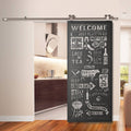 Bistro Chalkboard and Steel Barn Door Slab 33 in. P56229