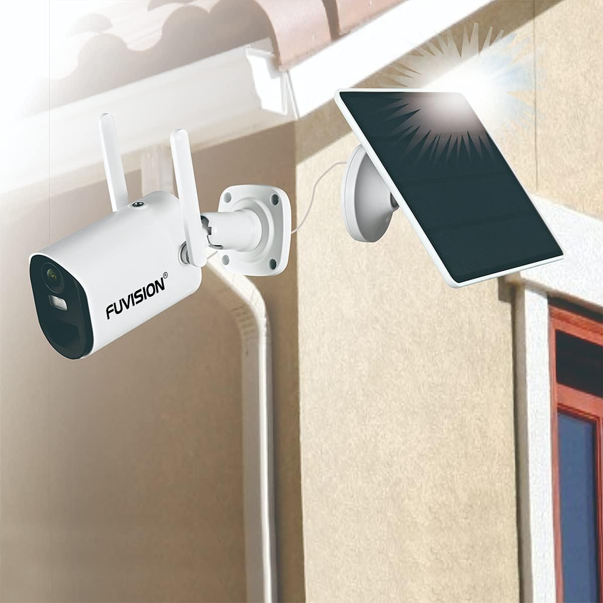 Solar Battery Powered 1080p Wireless Outdoor Security Camera C807623
