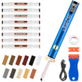 Blue Laminate Wood Floor Repair Kit with Wax Melting Tool, Hard Wax Filler, Marker Pen M193