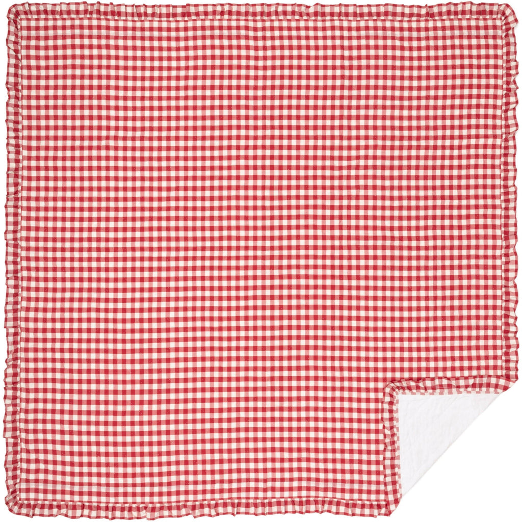 Black Check Ruffled Farmhouse Quilt Coverlet King U509647