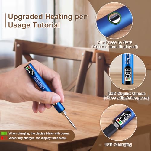 Blue Laminate Wood Floor Repair Kit with Wax Melting Tool, Hard Wax Filler, Marker Pen M193