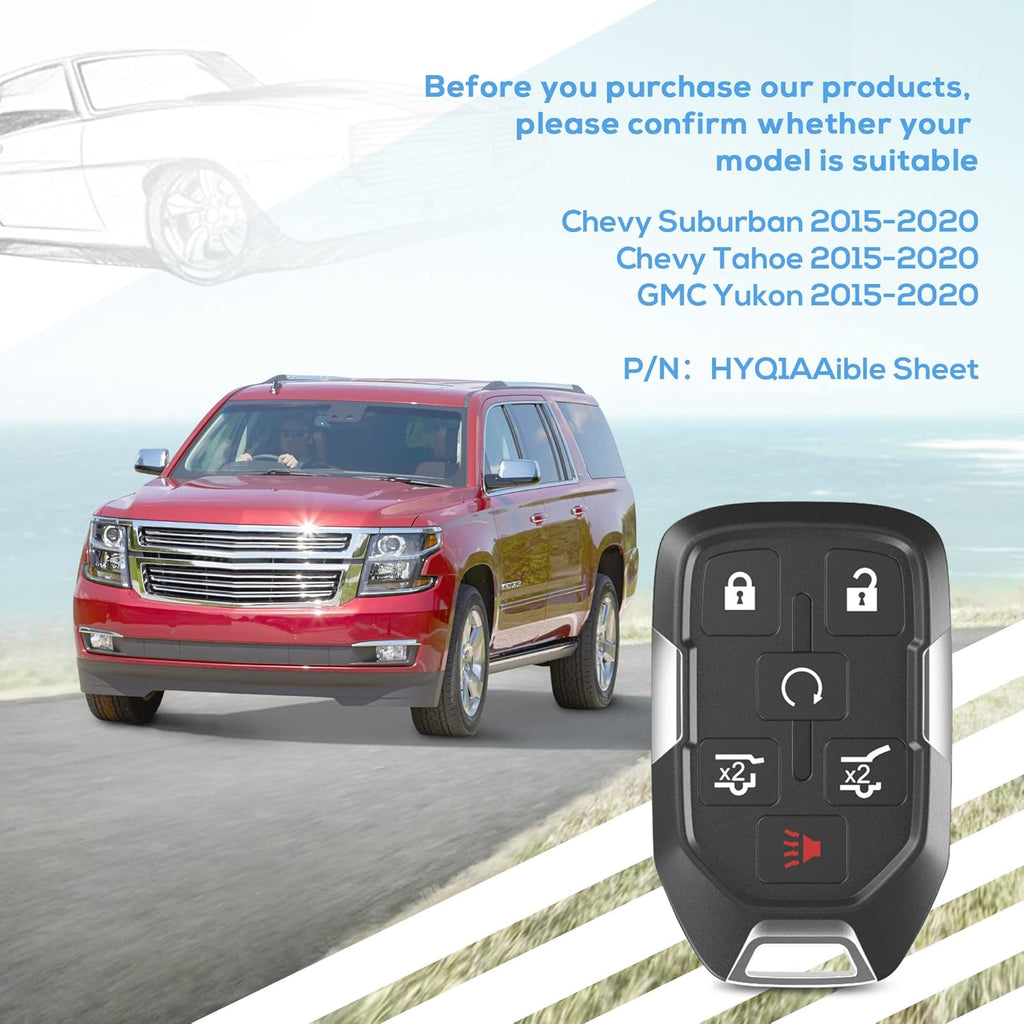 Compatible Keyless Entry System Car Key Fob 6-Buttons 315 MHz Pack of 2 X7339