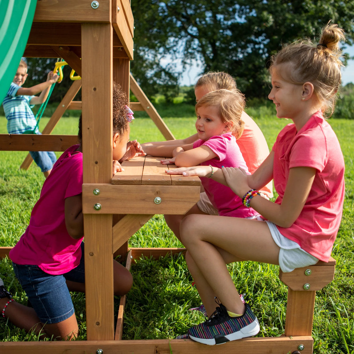 All Cedar Wood Playset Swing Set O632325