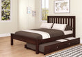 Full Contempo Bed with Trundle Bed Dark Cappuccino Finish I97850