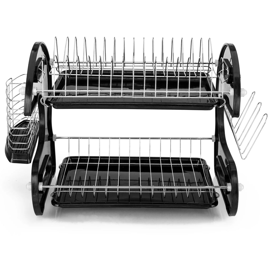 Black 2-Tier Dish Drainer S923