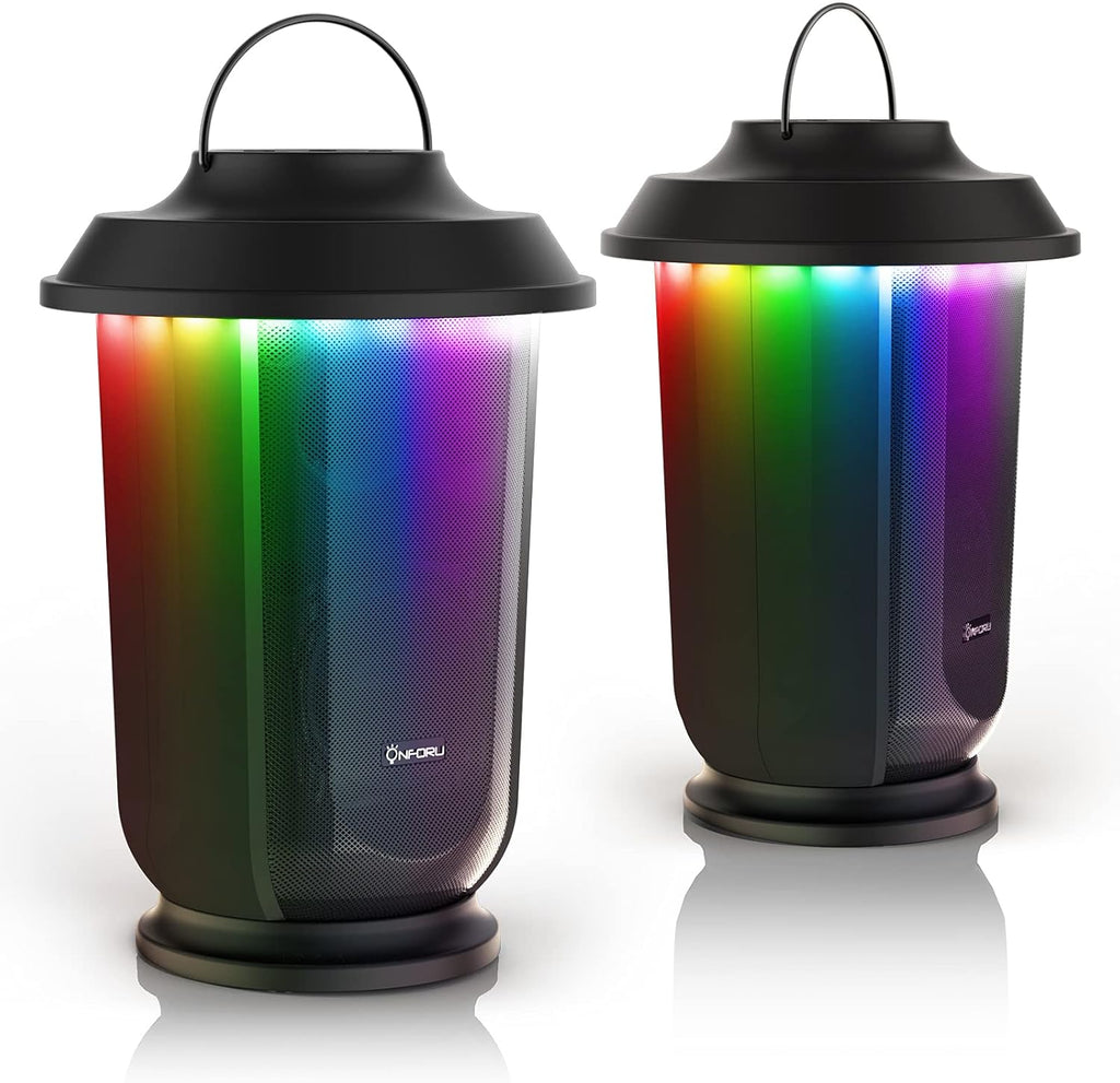 2 Pack Bluetooth 5.0 Wireless Party Speakers with LED Lights R7862