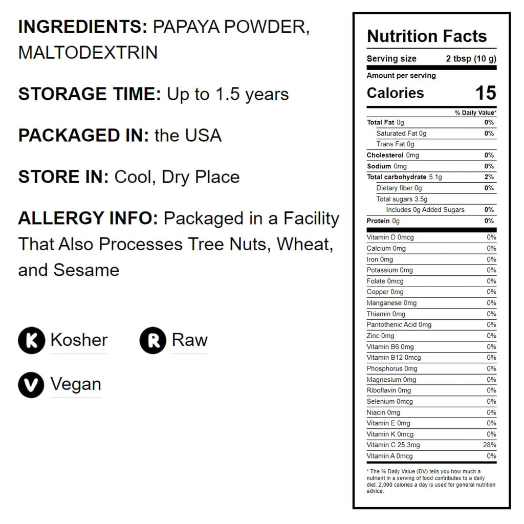 Papaya Powder 1.5 Pounds Z1109