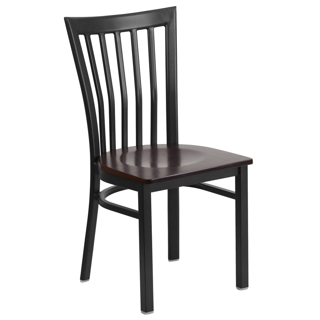 Black Metal Restaurant Chair with Vinyl Seat M25126