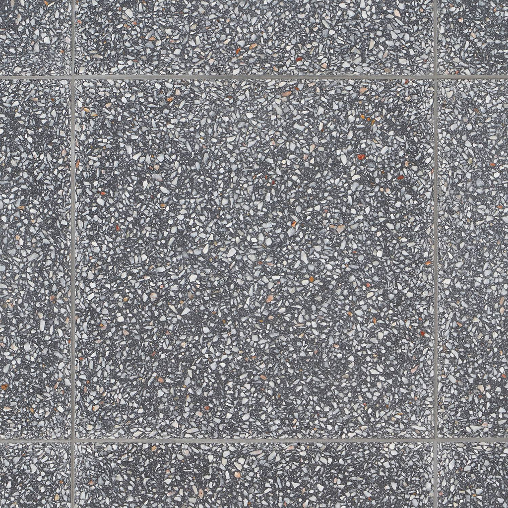 Gray 16 in. x 16 in. Polished Cement Square Floor and Wall Tile V53154