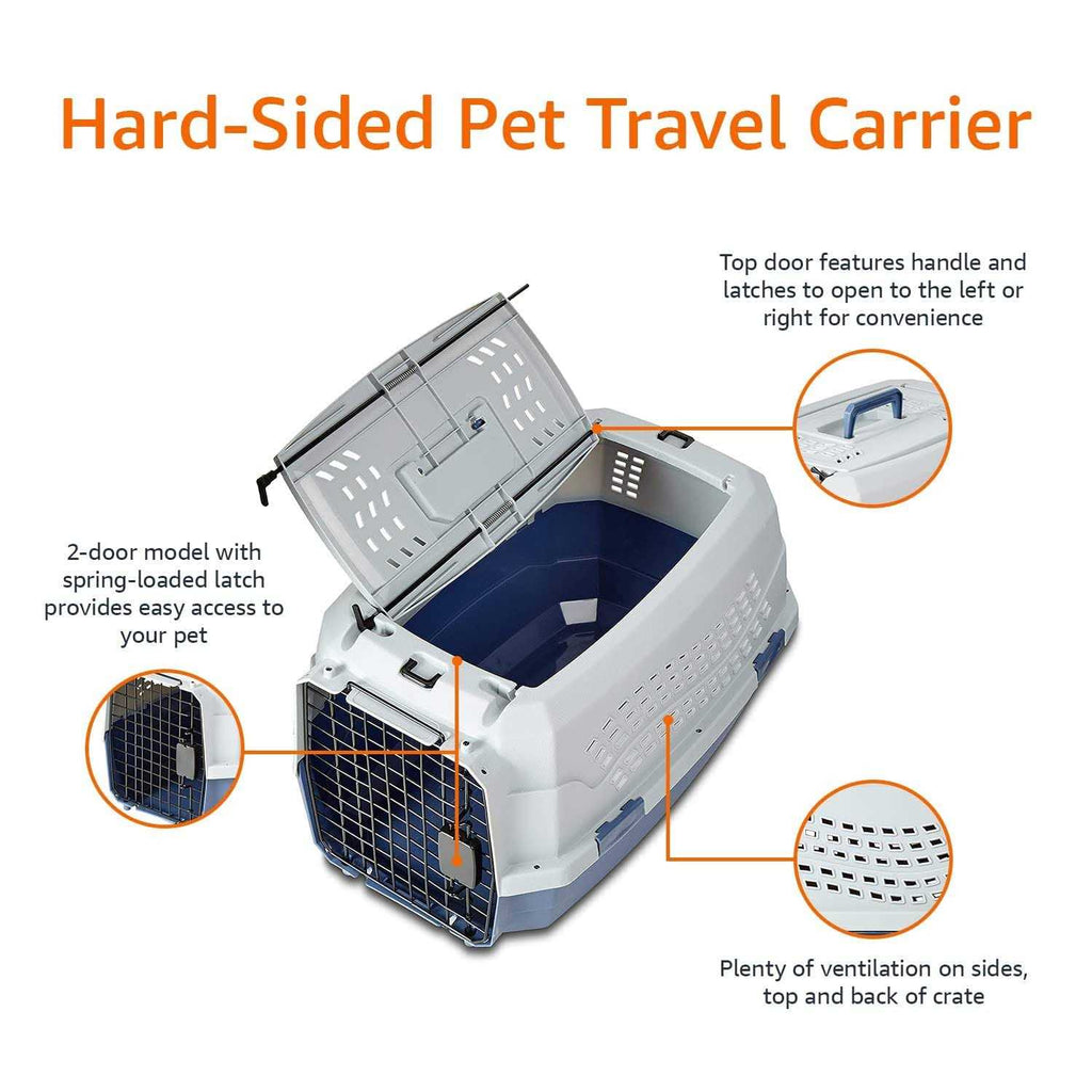 Two-Door Top-Load Hard-Sided Pet Travel Carrier G775