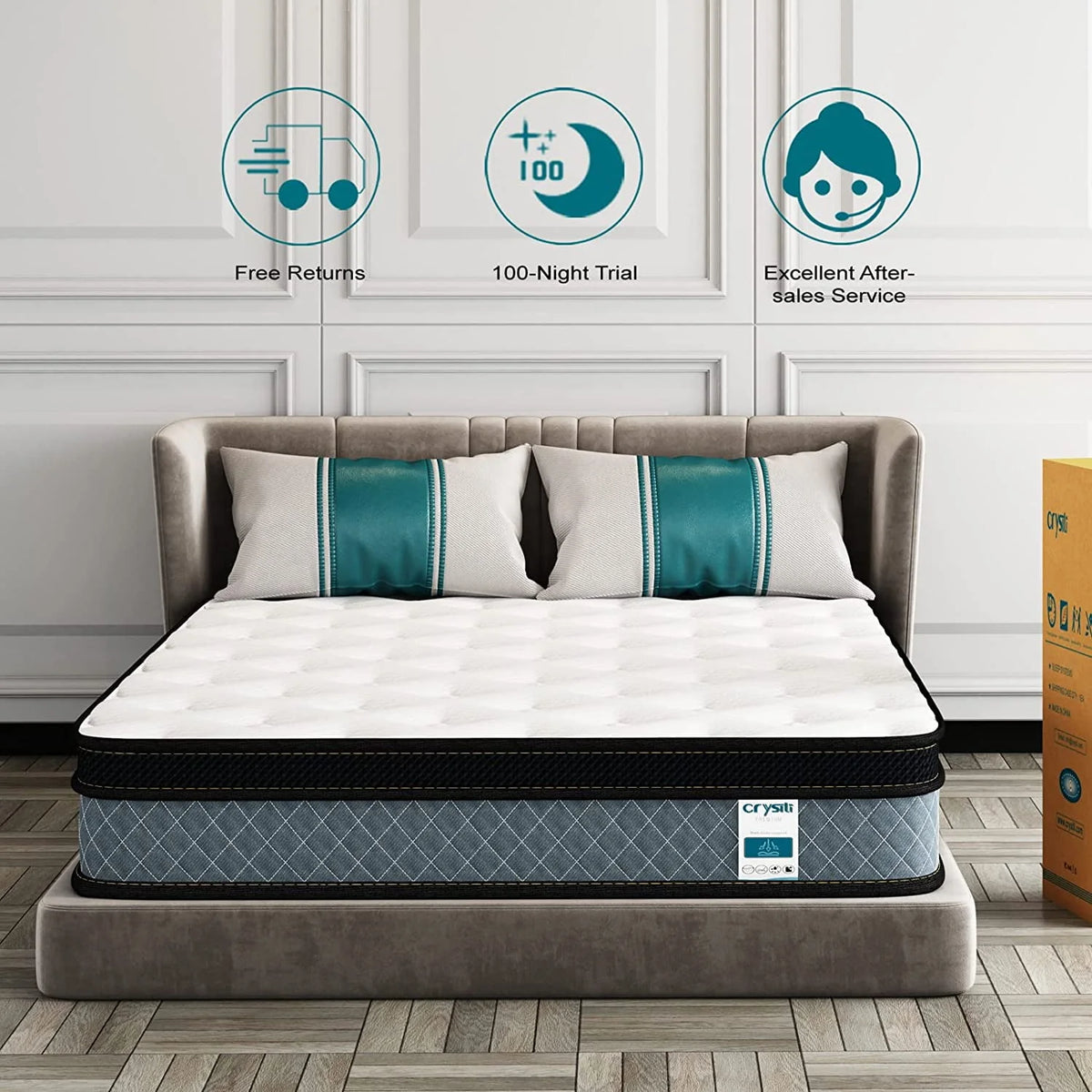 Queen Size Memory Foam Innerspring Hybrid Mattress F969393