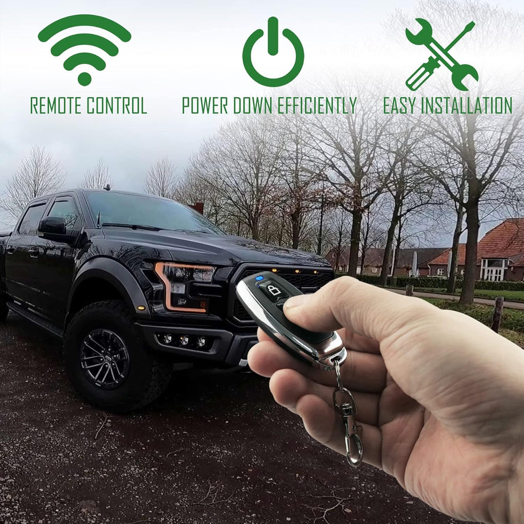 12V Battery Disconnect Switch with LED Digital Voltmeter Display Dual Wireless Control O856